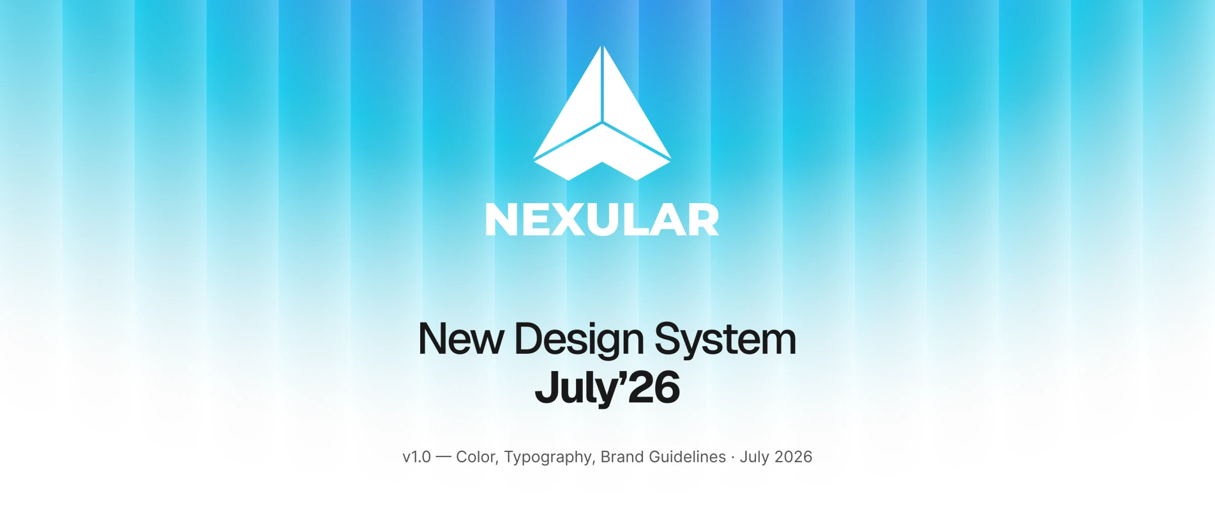 Nexular design system cover — wordmark on the file's own gradient