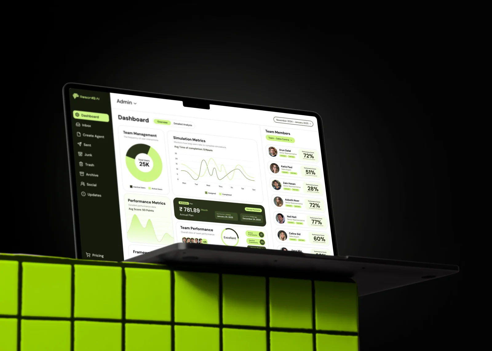 RoundOne HR hiring web app interface showing an AI-assisted recruitment workflow screen